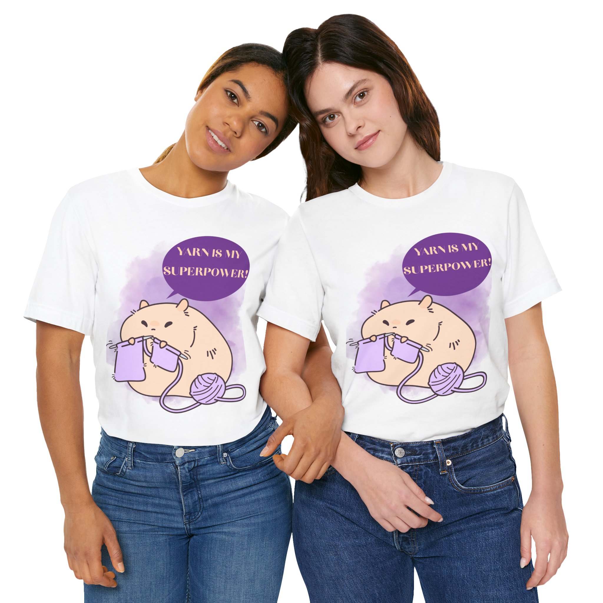 Yarn is my superpower! Crafty Knitting Superpower Tee for Crafters - Image 10