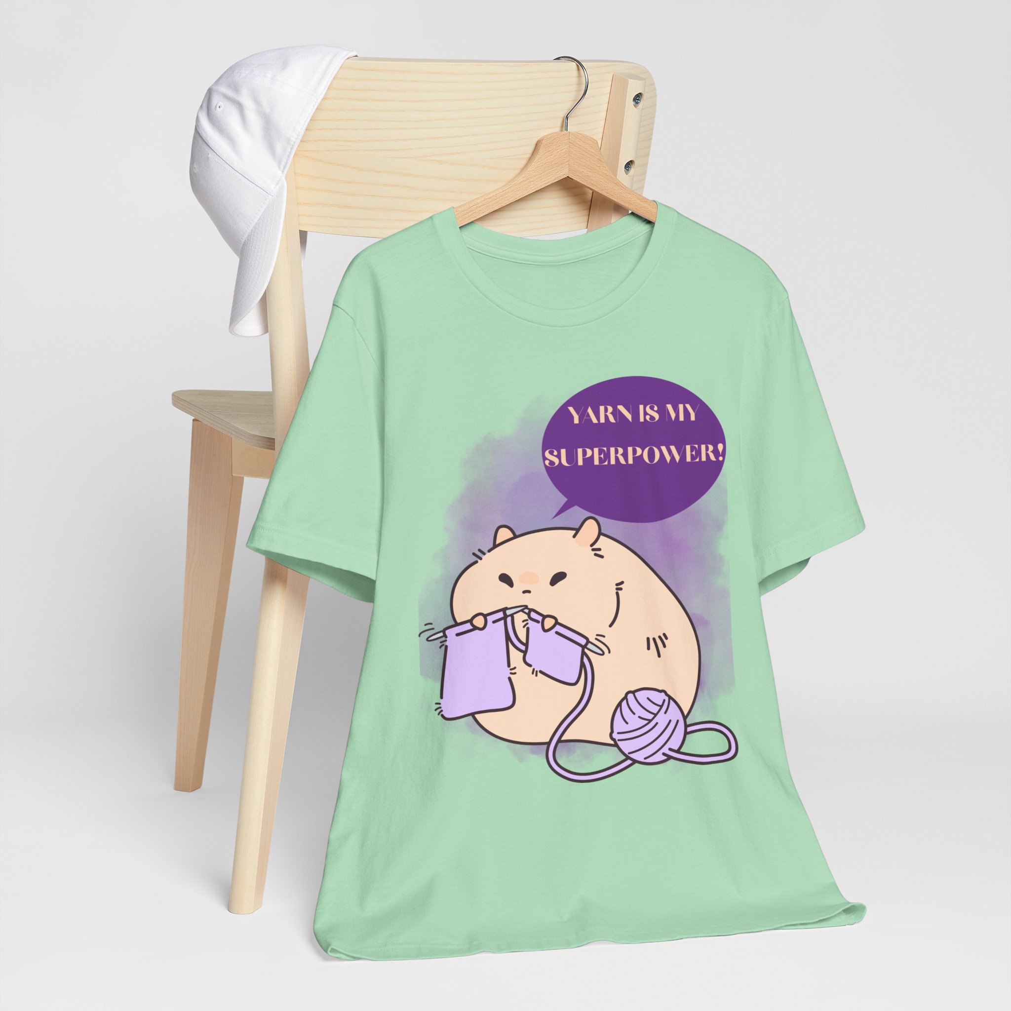 Yarn is my superpower! Crafty Knitting Superpower Tee for Crafters - Image 50