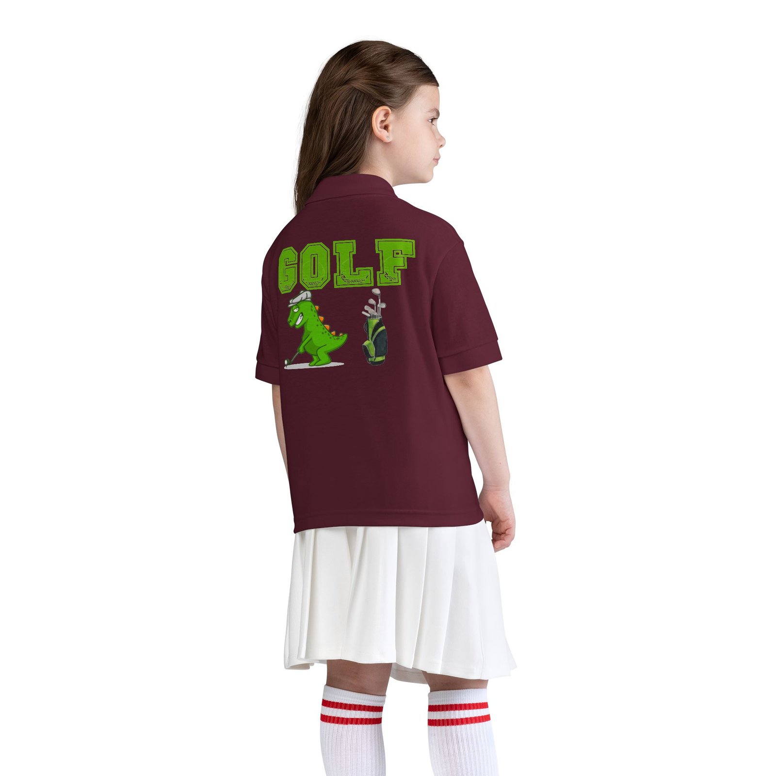 Kids' Golf Polo with Dinosaur Design - Image 34