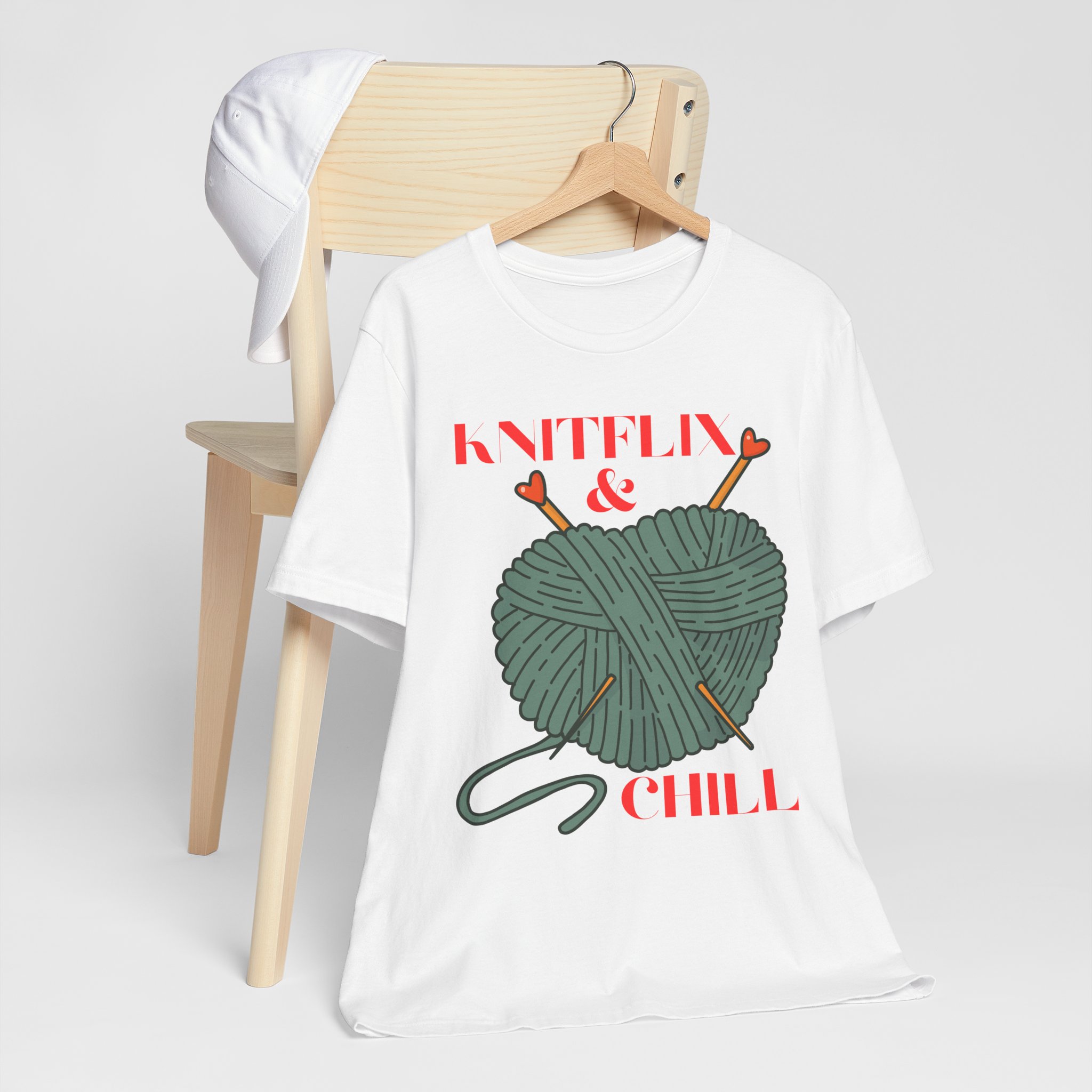 Knitflix & Chill Tee for Craft Lovers - Image 7
