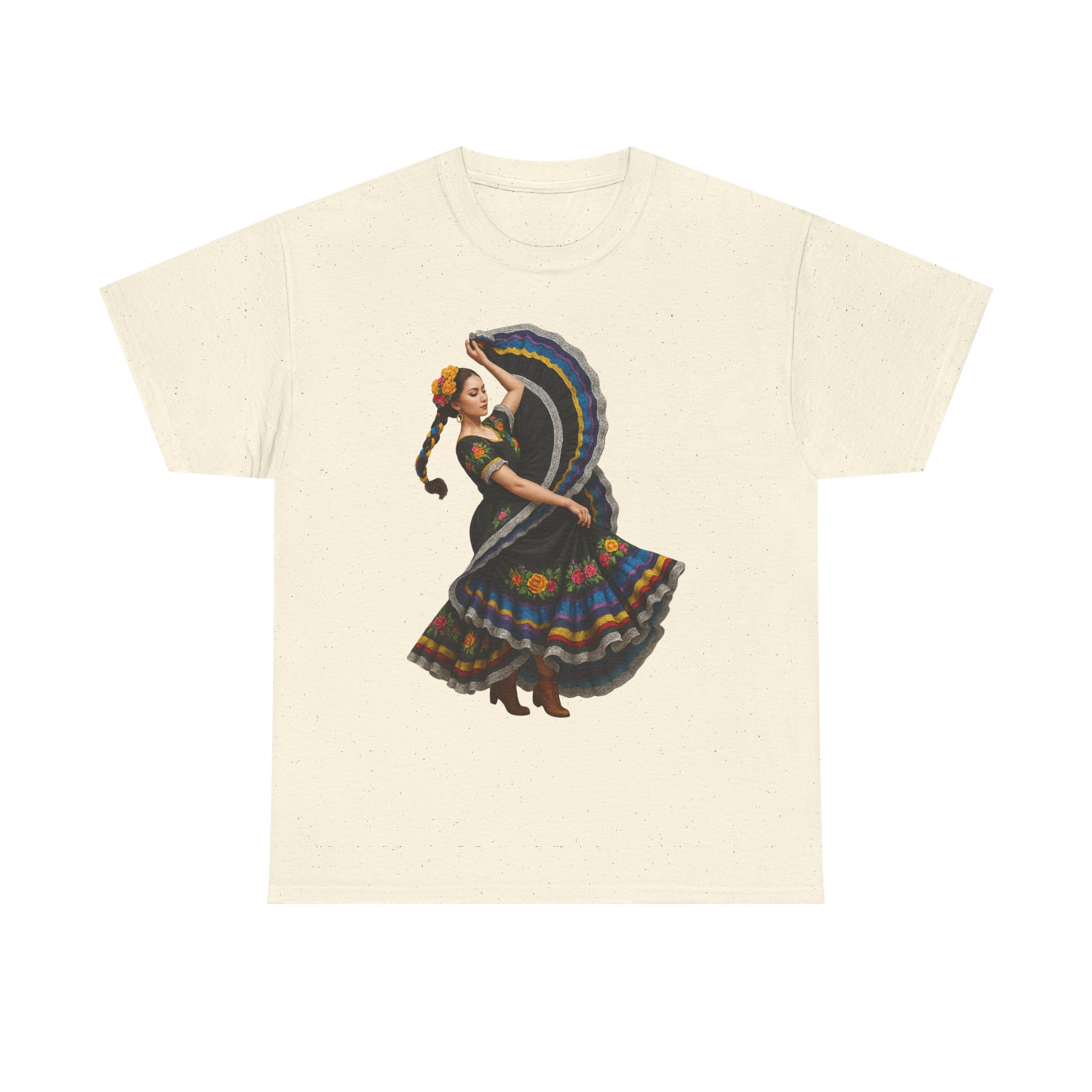 Folklórico Cultural Dance Graphic Tee, Unisex Heavy Cotton T-Shirt, Festival Apparel, Bohemian Style Shirt, Gift for Dancers, Ethnic Art Tee - Image 29