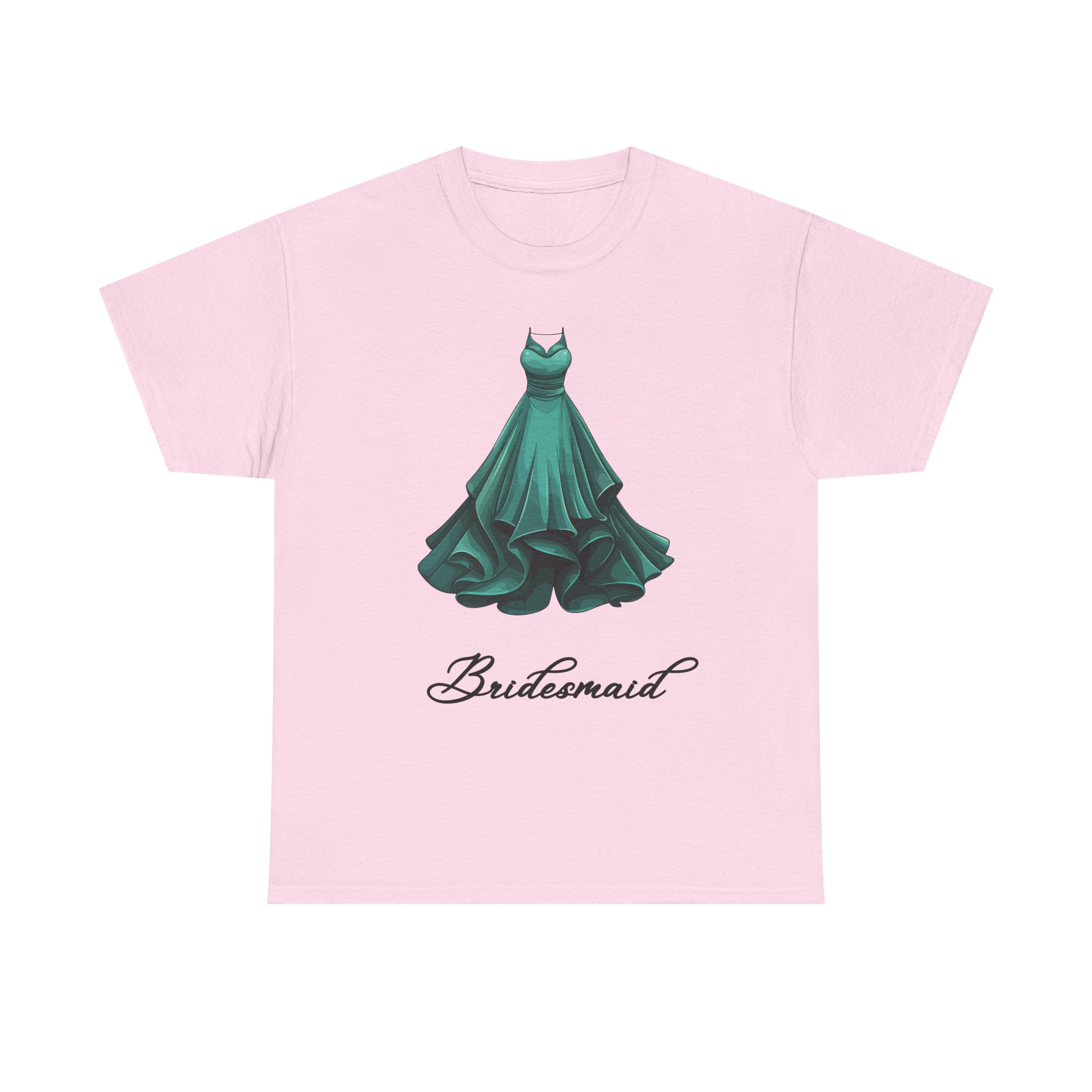 Bridesmaid Dress Tee, Unisex Heavy Cotton Tee for Bridal Party, Wedding Gift, Casual Wear, Bridal Shower Outfit - Image 57
