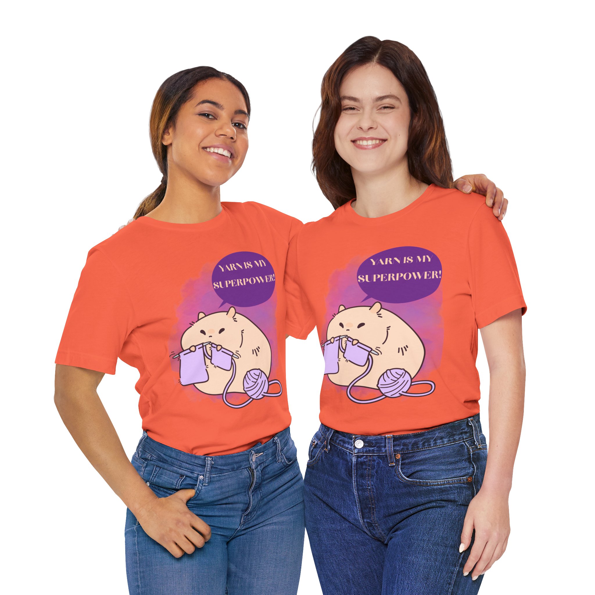 Yarn is my superpower! Crafty Knitting Superpower Tee for Crafters - Image 24