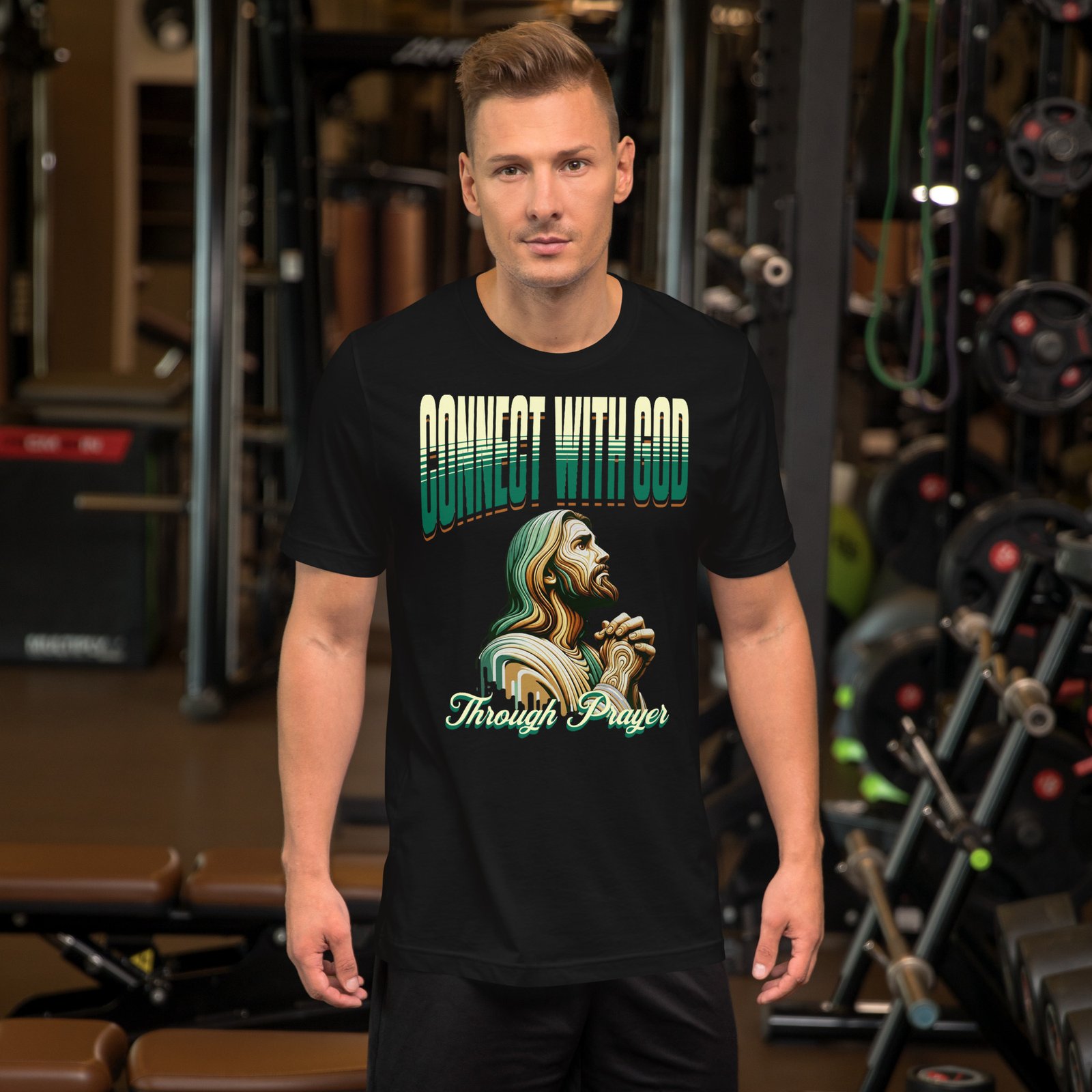 Connect with god through prayer Unisex t-shirt - Image 19