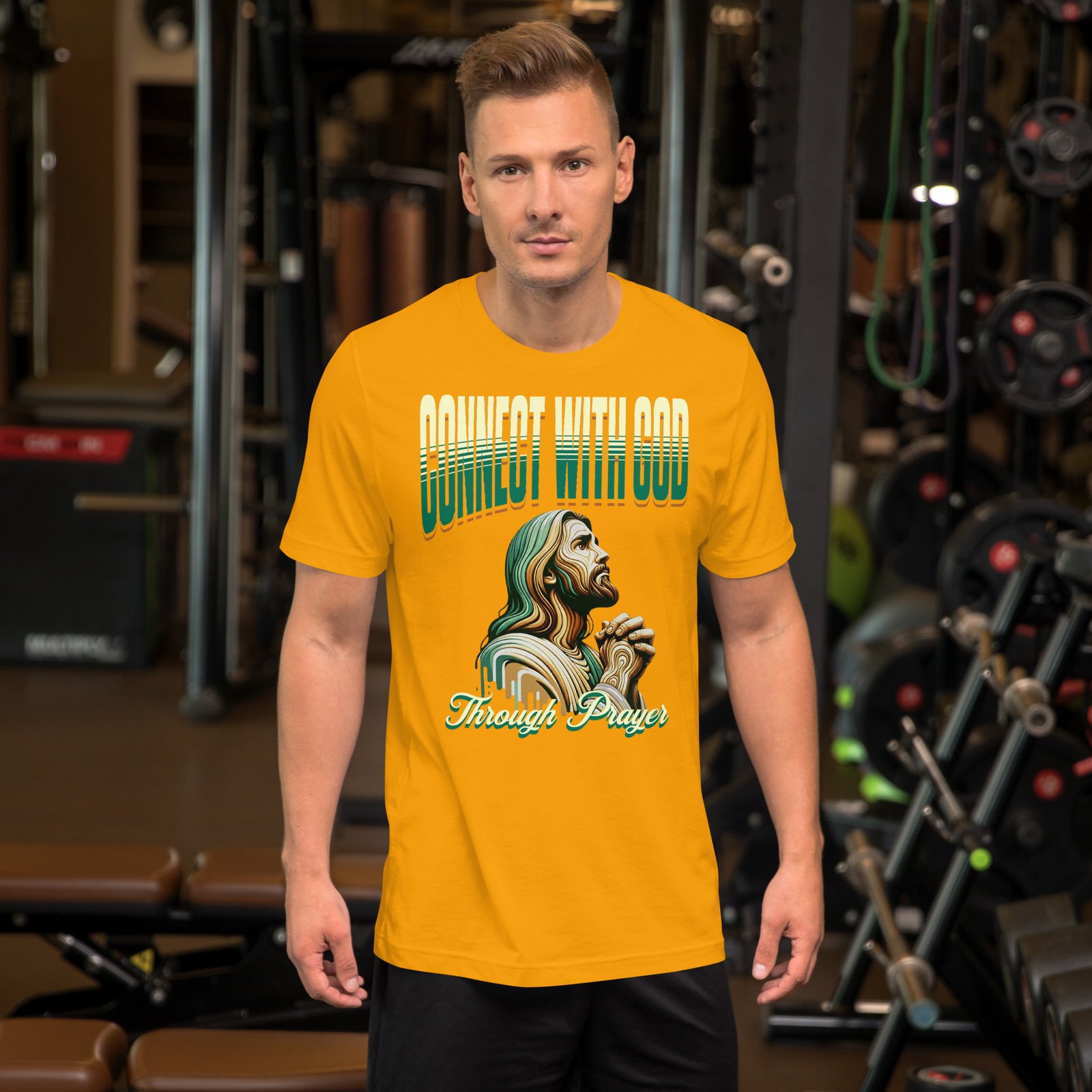 Connect with god through prayer Unisex t-shirt - Image 26