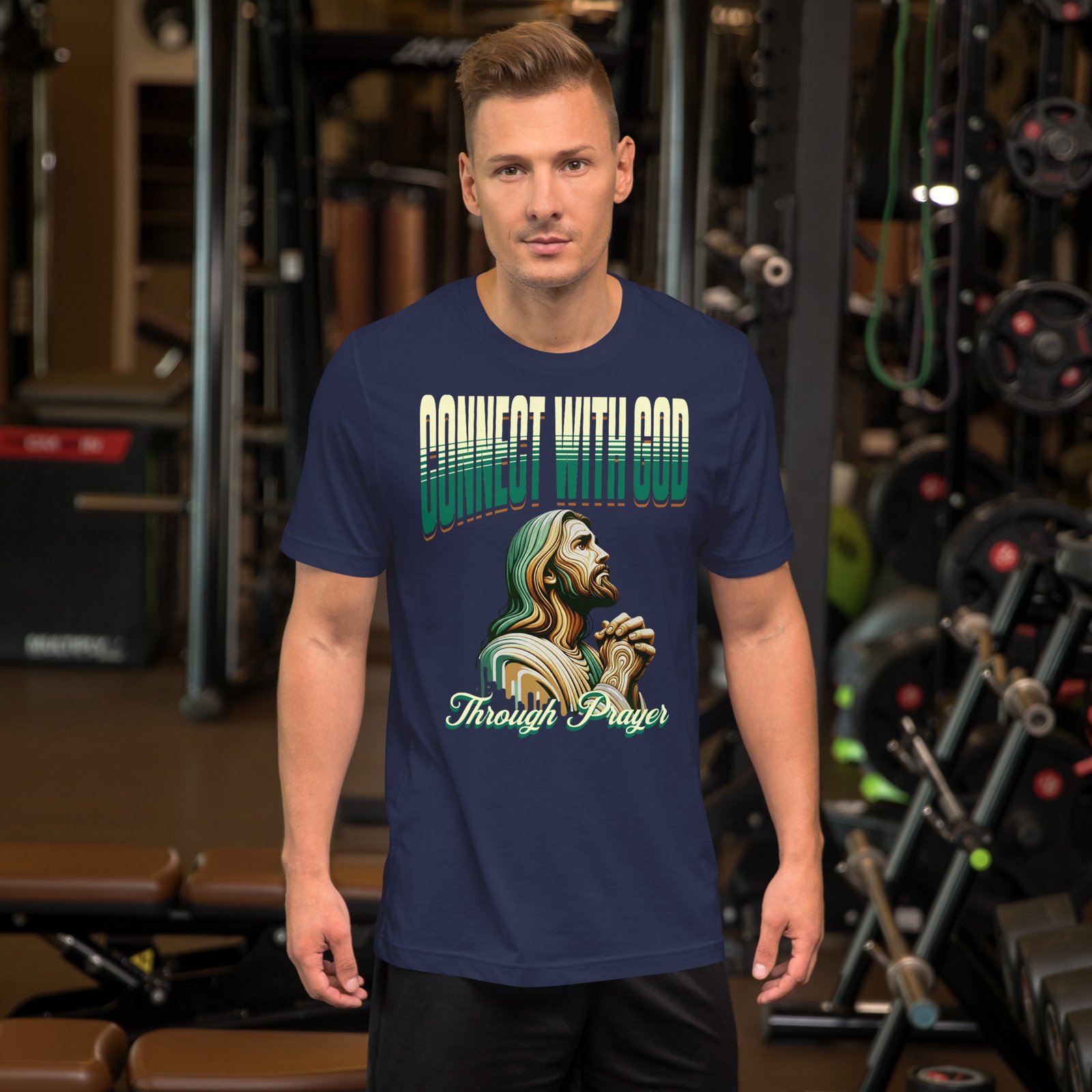 Connect with god through prayer Unisex t-shirt - Image 20