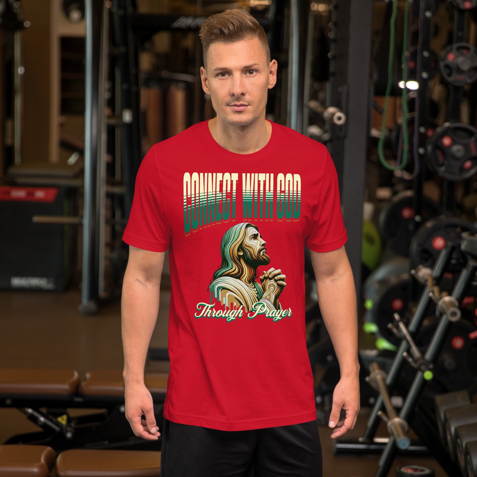 Connect with god through prayer Unisex t-shirt - Image 21