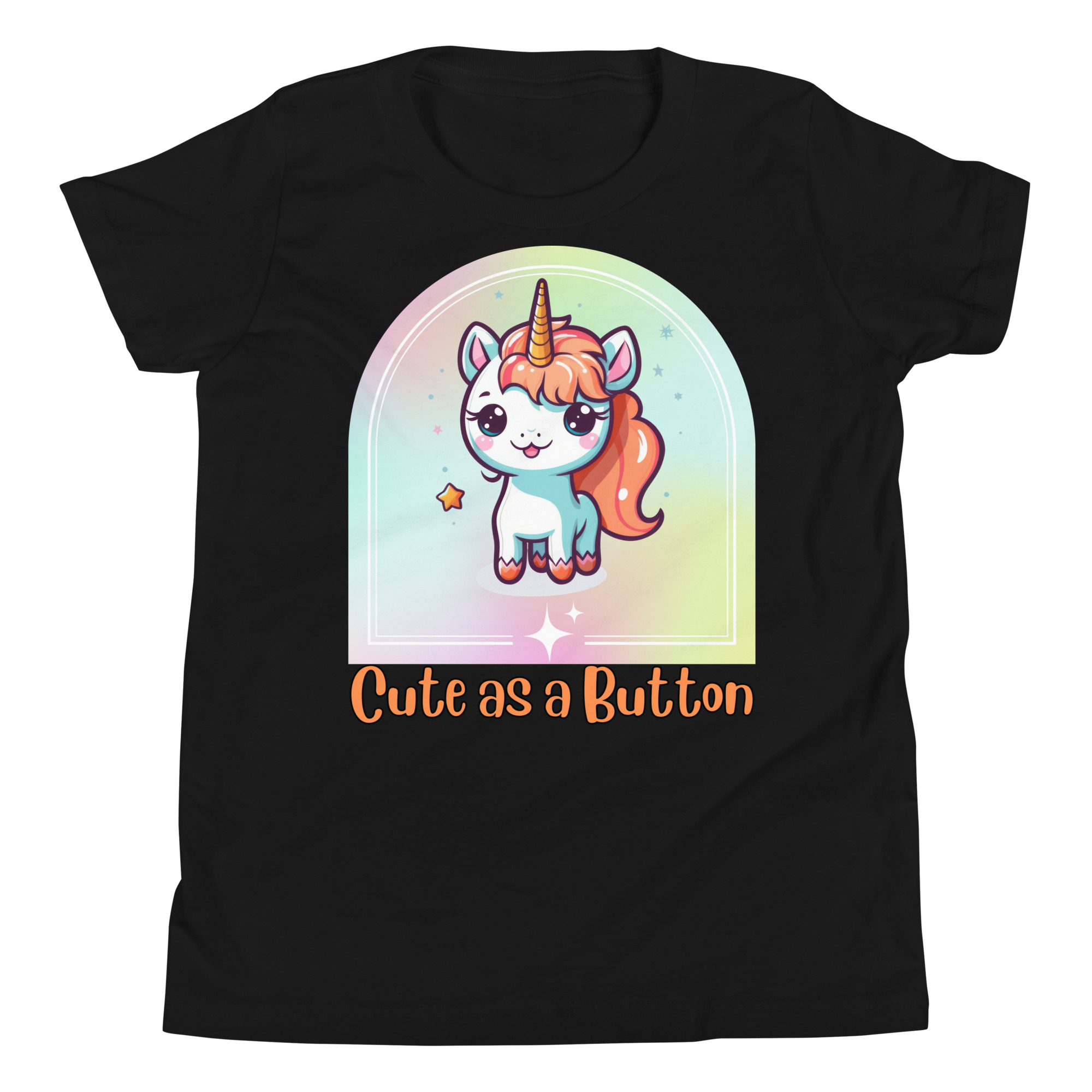 Cute as a Button Youth Short Sleeve T-Shirt - Image 2
