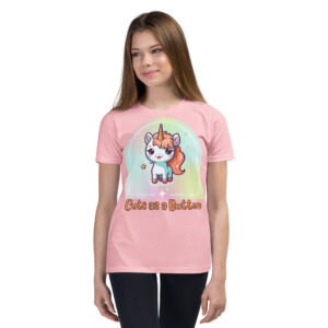 Cute as a Button Youth Short Sleeve T-Shirt