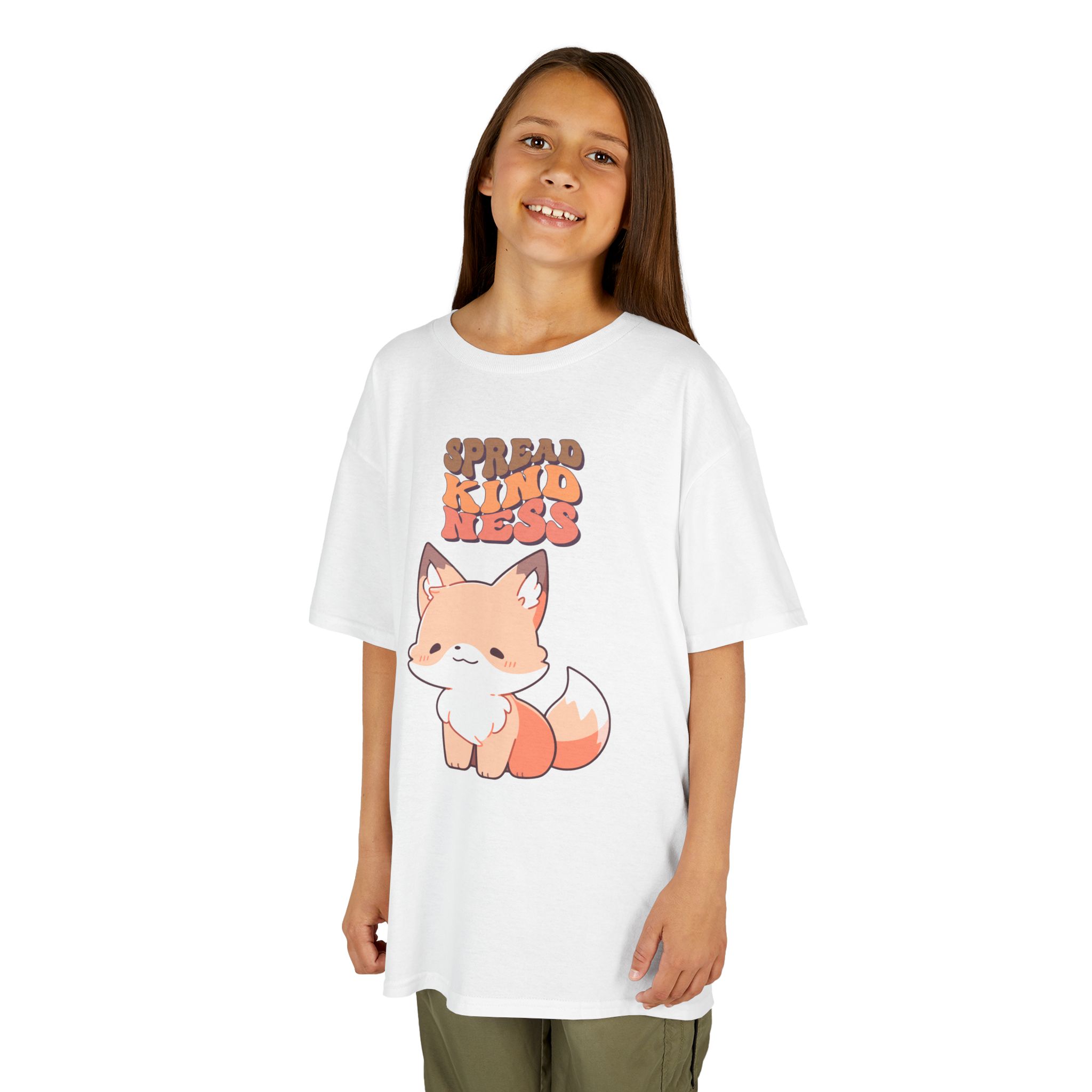 Kids Tee — Cute Fox "Spread Kindness" Graphic - Image 2
