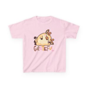Kids Tee — Cute 'Grateful' Giraffe Graphic Shirt