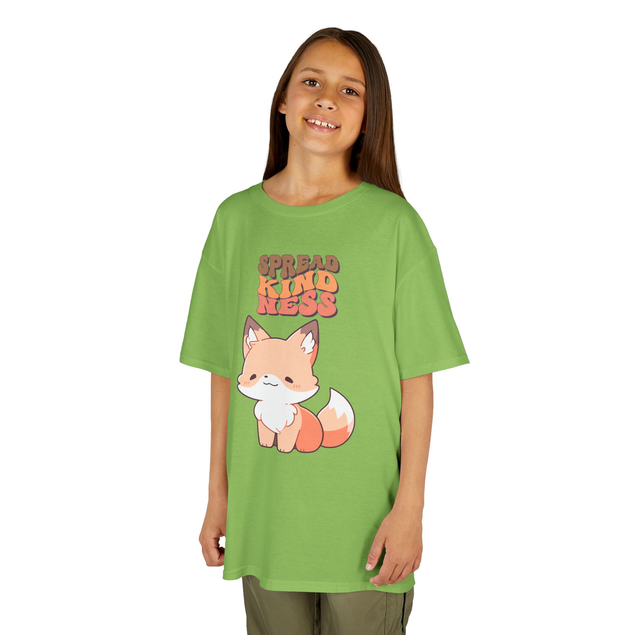 Kids Tee — Cute Fox "Spread Kindness" Graphic - Image 26