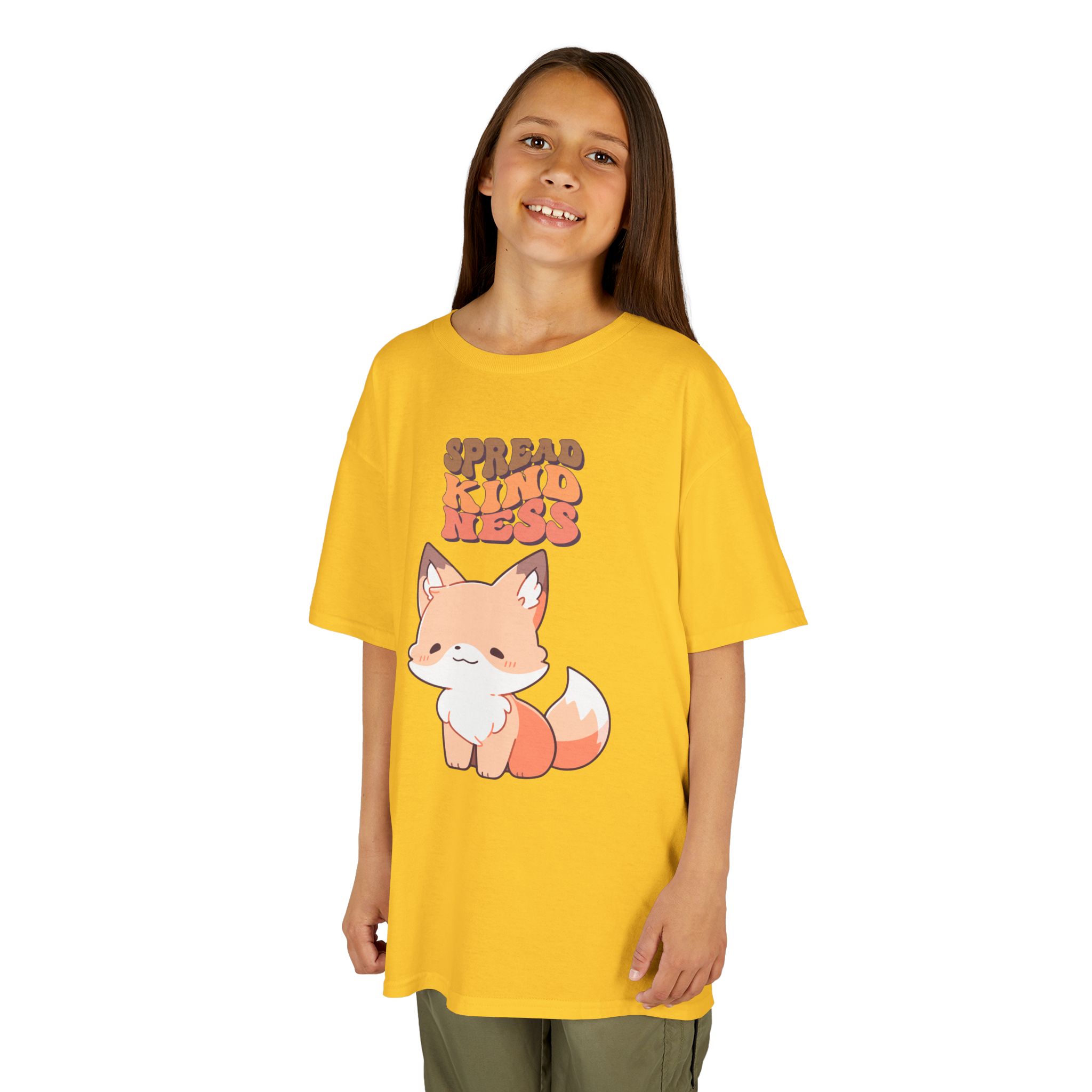 Kids Tee — Cute Fox "Spread Kindness" Graphic - Image 23