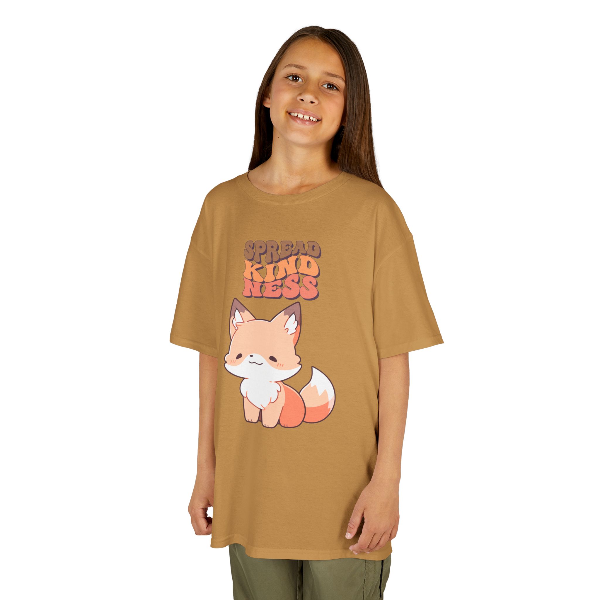 Kids Tee — Cute Fox "Spread Kindness" Graphic - Image 17