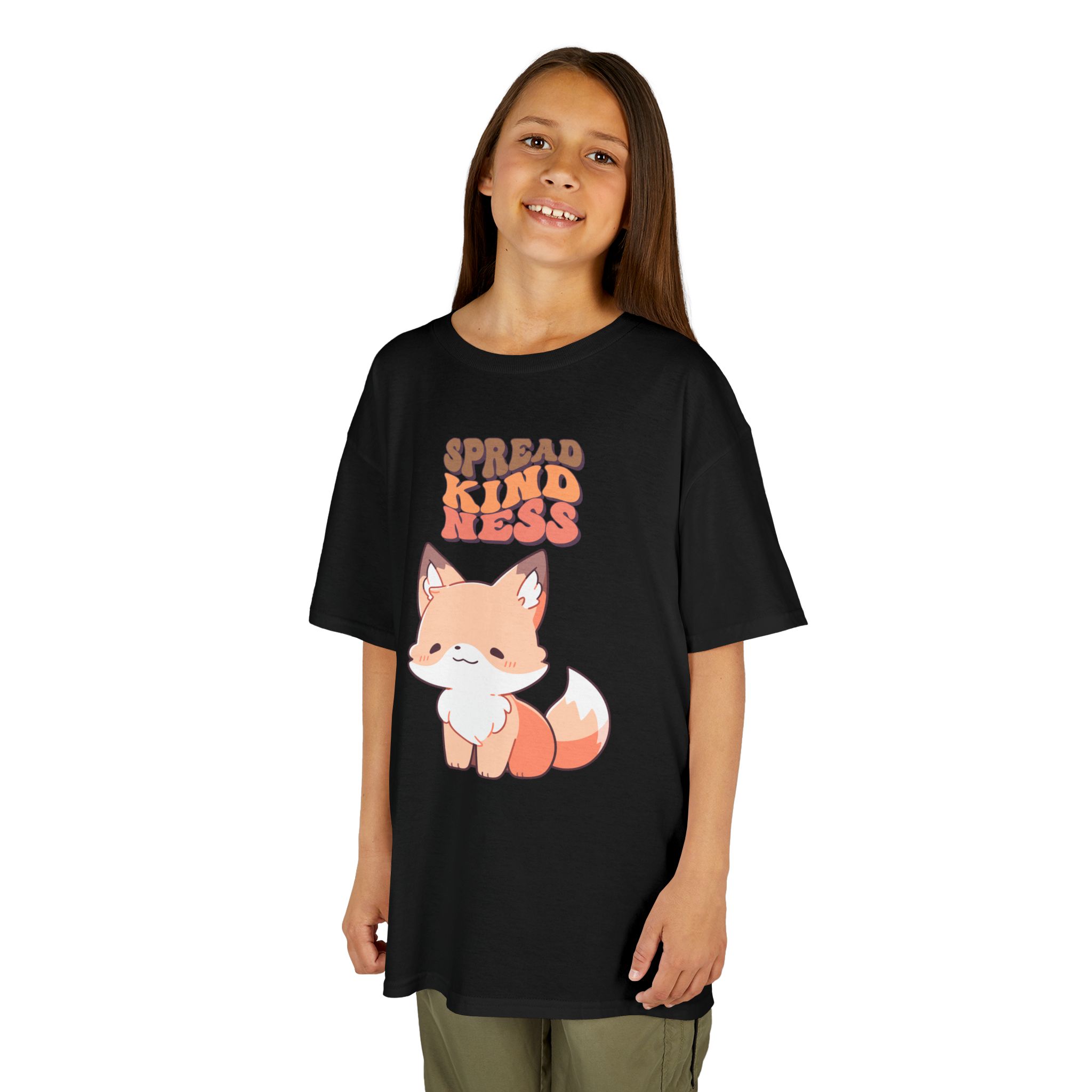 Kids Tee — Cute Fox "Spread Kindness" Graphic - Image 8